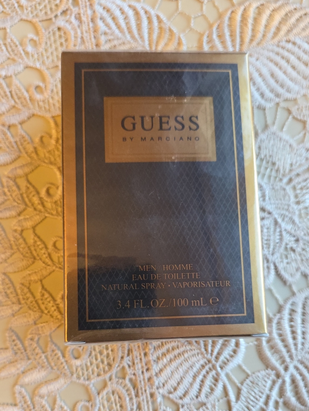 Guess by Marciano Men Navy and Gold Fragrance Box